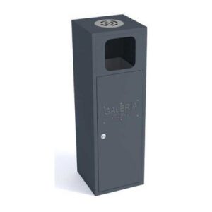 Metāla atkritumu tvertne ar pelnu trauku (cinkota un krāsota), 40l [KRO]