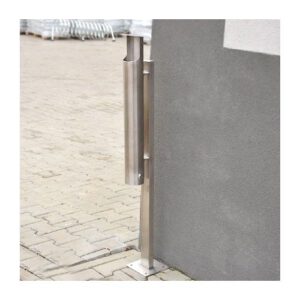 Pelnu trauks (nerūsējošā tērauda), stiprināms pie pamatnes ar skrūvēm [KRO]