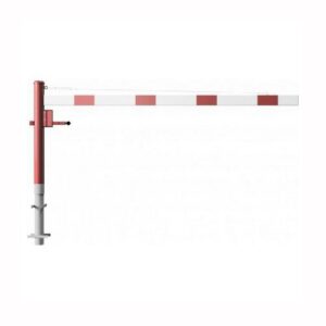 Horizontāli grozāma barjera (ar metāla trosi) bez atbalsta staba (ar euro-profila cilindra slēdzeni), 2500mm (betonējama) [SCH]