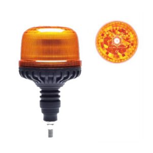 LED bākuguns uz 1 skrūvi (ar dimanta tipa kupolu), oranža, R65 (24LED)