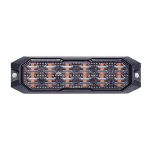 12 LED (36W) brīdinājuma gaisma ar tonētu stiklu, alumīnija korpusā