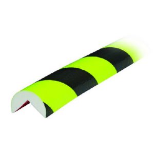 Stūru aizsargs (Tips A), d=40mm (25x25mm), (neons/melns), l=1000mm, pašlīmējošs [SE]