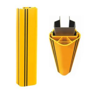 Noliktavu plauktu kāju stūru aizsargs h=600mm (plat. max. 102mm; dziļ. max. 45mm), dzeltens [A-S]