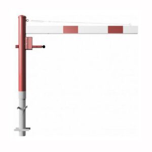 Horizontāli grozāma barjera (ar metāla trosi) bez atbalsta staba (ar trijstūrveida slēdzeni), 1500mm (betonējama) [SCH]