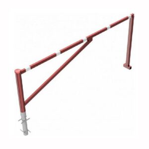 Horizontāli grozāma barjera ar atbalsta stabiem (ar piekaramo atslēgu), 3000mm (betonējama) [SCH]