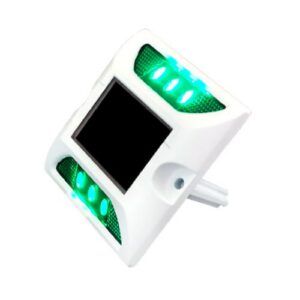 Ceļa atstarotājs ar saules baterijām (zaļš), kvadrātveida 125x110mm, h=25mm [W]