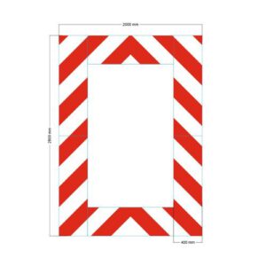 Vertikālais apzīmējums piekabes vairogam, 2000x2800mm, 2. atstarošanas klase (uzlīmes)