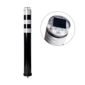 Lokans stabiņš ar LED diodēm un solāro paneli (PU ar vītni), balts, 100cm [SMA]