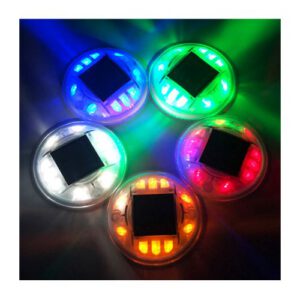 Ceļa atstarotājs ar saules baterijām (vairākas krāsas), apaļš, d=122mm, h=25mm [W]