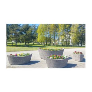 Betona puķu pods (laivas tipa), 1650x1160x625mm