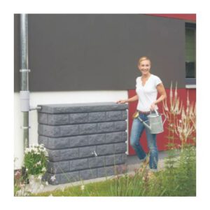 Plastmasas tvertne lietus ūdens uzkrāšanai ROCK (stiprināma pie sienas) 1200x400x1000mm, 400l [EF]