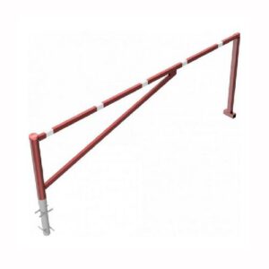 Horizontāli grozāma barjera ar atbalsta stabiem (ar piekaramo atslēgu), 3500mm (betonējama) [SCH]