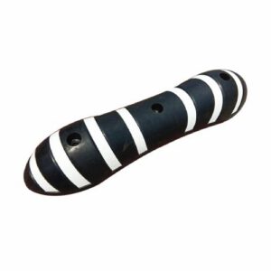 Velo celiņu atdalošā barjera (gumijas), 800x190x120mm, melna ar baltiem atstarojošiem elementiem [W]