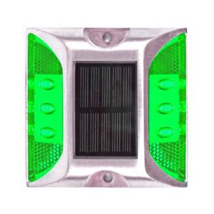 Ceļa atstarotājs ar saules baterijām (zaļa), kvadrātveida 105x105mm, h=25mm [W]