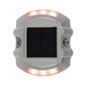 Ceļa atstarotājs ar saules baterijām (sarkans), robains 108x97mm, h=25mm [W]