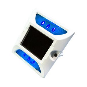 Ceļa atstarotājs ar saules baterijām (zils), kvadrātveida 125x110mm, h=25mm [W]