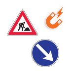 Magnētiskās ceļa zīmes, magnēti