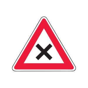 Brīdinājuma zīme Nr. 101/Vienādas nozīmes ceļa krustojums (metāla)