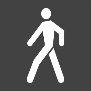 Termoplastikāta simbols (karsējams) "Gājēju ceļš", 1000x500mm, balts (RAL 9016)