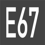 Termoplastikāta simbols (karsējams) "E67", 1600x2250mm, balts (RAL 9016)