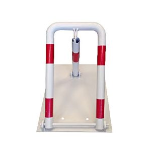 Stāvvietu barjera - "Zilonis", sarkan-balta, ar piekaramo atslēgu (sarkanbalta)