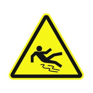 Brīdinājuma uzlīme "Slidena grīda", 44x44x44cm (1.atst. klase)