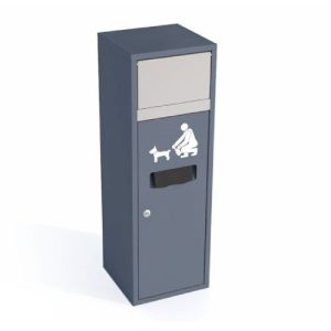 Atkritumu tvertne suņu ekskrementiem (metāla; RAL tonī), 40l [KRO]