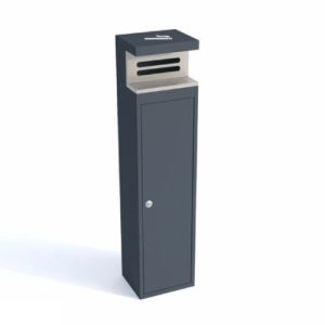 Pelnu trauks (cinkots un krāsots tērauds), stiprināms pie pamatnes ar skrūvēm [KRO]