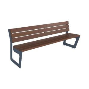 Tērauda soliņš ar atzveltni, 1800mm (cinkots/krāsots RAL tonī)