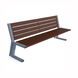 Tērauda soliņš ar atzveltni, 1920mm (cinkots/krāsots RAL tonī)