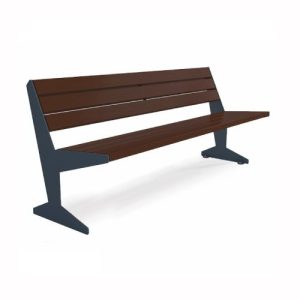 Tērauda soliņš ar atzveltni, 1820mm (cinkots/krāsots RAL tonī)