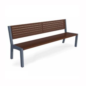 Tērauda soliņš ar atzveltni, 1900mm (cinkots/krāsots RAL tonī)