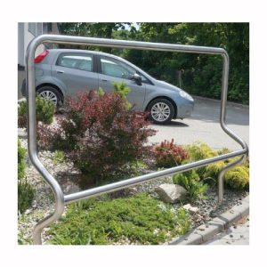 Velosipēdu novietne 2000xh1200mm, d=48.3mm (cinkota tērauda; betonējama) [KRO]