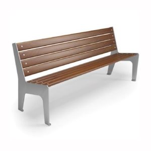 Tērauda soliņš ar atzveltni, 1820mm (cinkots/krāsots RAL tonī)