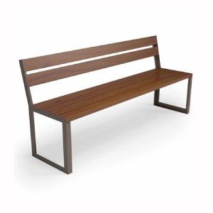 Tērauda soliņš ar atzveltni, 1800mm (cinkots/krāsots RAL tonī)