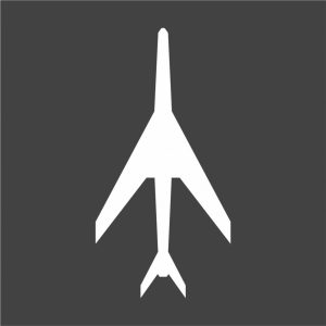 Termoplastikāta simbols (karsējams) "Lidmašīna", balts