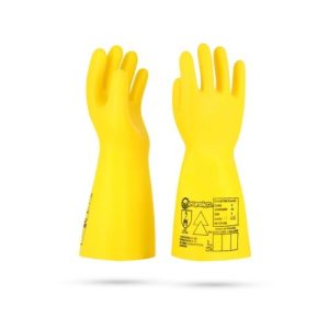 Dielektriskie lateksa cimdi Dielectric 0 Latex (0. klase), aizsardzība līdz 1000 V AC un 1500 V DC